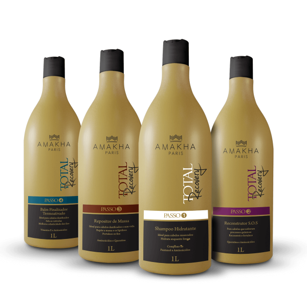 Recuperación total del cabello, kit 4 pasos